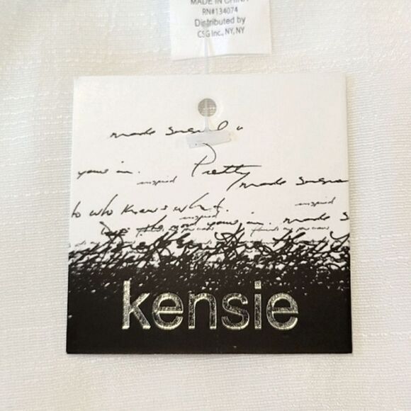 Kensie White Lace Trim Cover-Up Plus Size - Picture 7 of 9